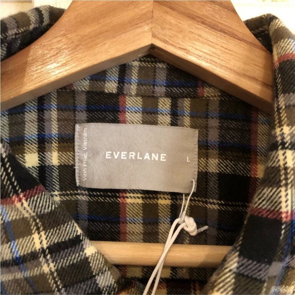 NWT Everlane The Brushed Flannel Shirt Large - Picture 7 of 10